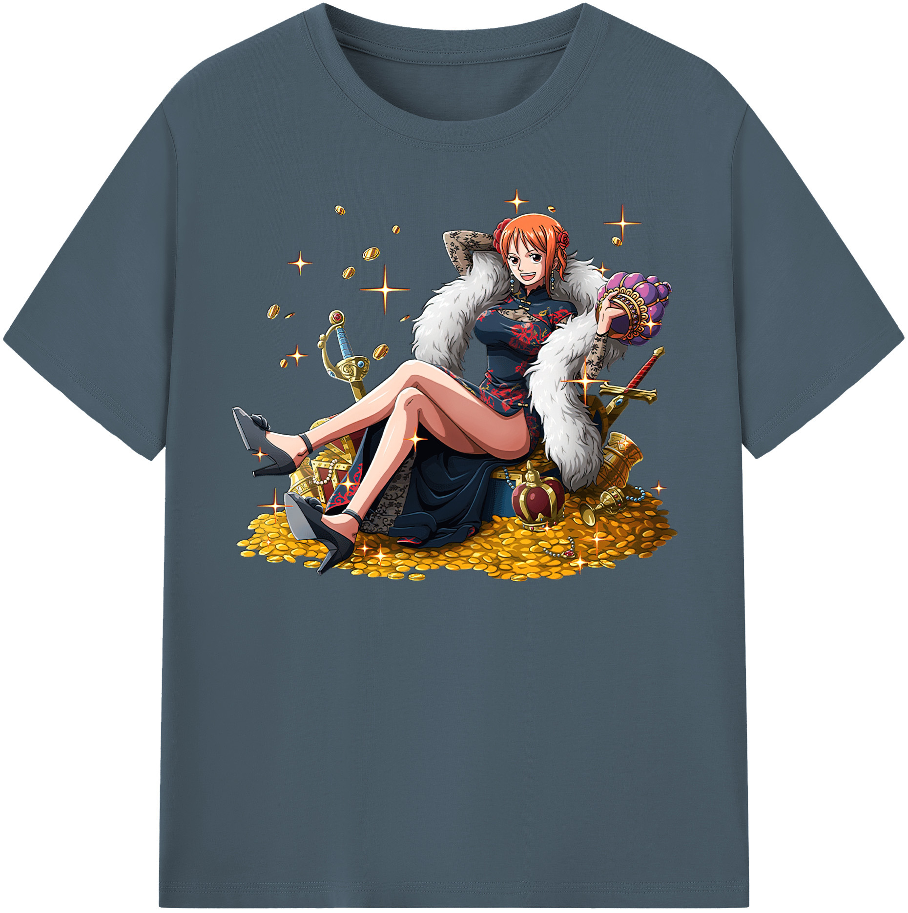 ワンピース ナミ ONE PIECE Nami 綿100％半袖Tシャツ（フロントプリント）